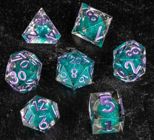 FanRoll D20 18mm Elixir Liquid Core Disco Vibes