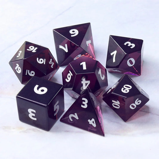Mysterious Night 7-set Gem stone poly Dice