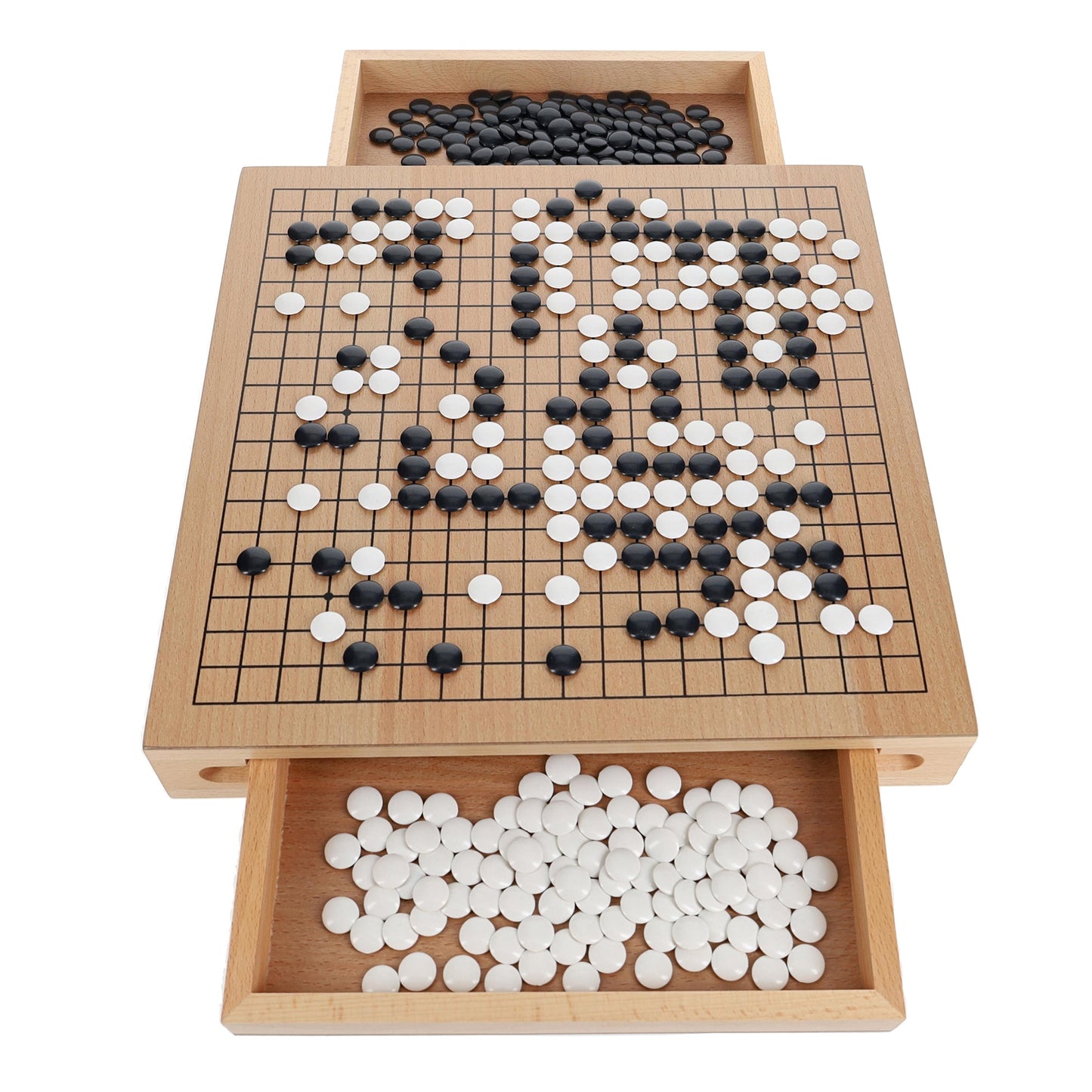 WE Games Wood GO Set with Pull Out Drawers - 12 in.