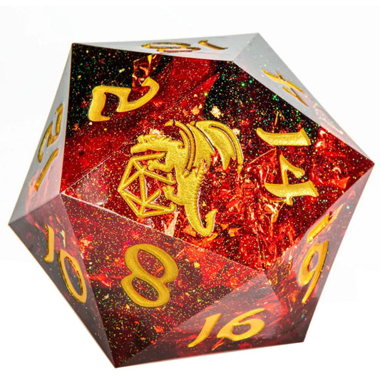 Sharp Edged Resin 55mm D20: Captured Magic