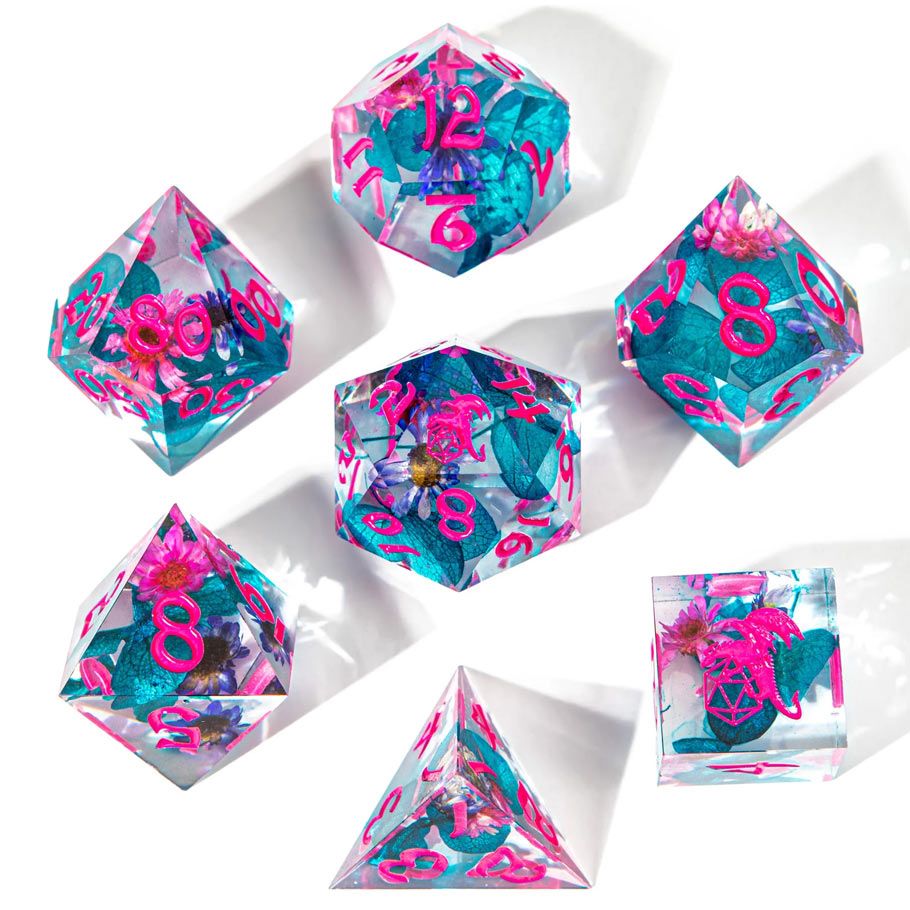 7-Set Captured Magic Sharp Edge Resin: Vapor Wave Blossom