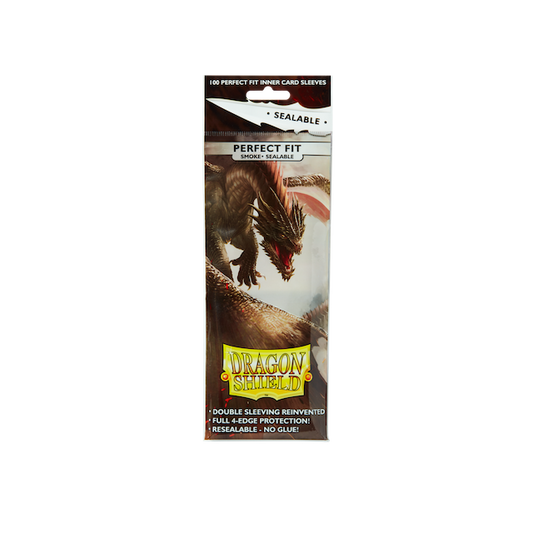 Dragon Shield 100ct Perfect Fit Sealable Smoke