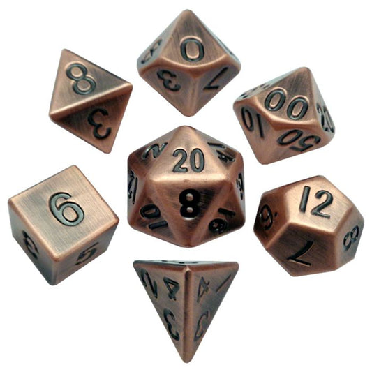 MDG: 7-Set Antique Copper Metal Dice