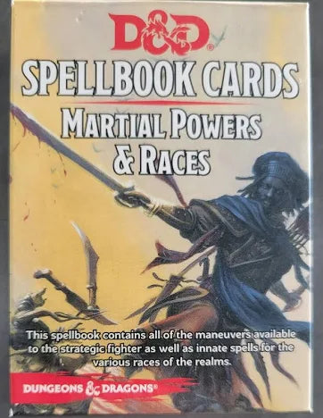 Dungeons & Dragons 5E Spellbook Cards - Martial Powers & Races