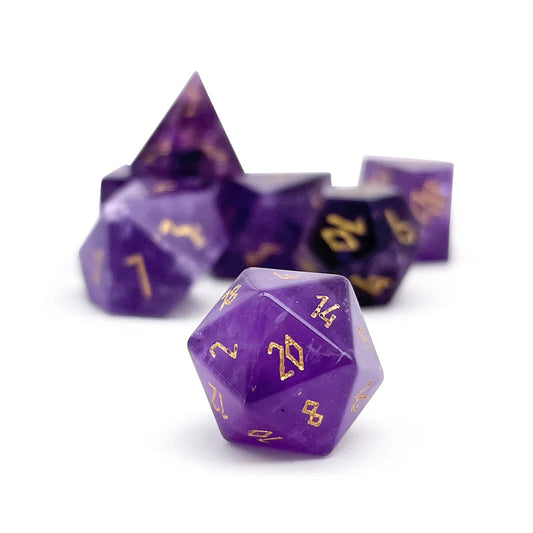 Amethyst - Pebble Gemstone RPG Dice