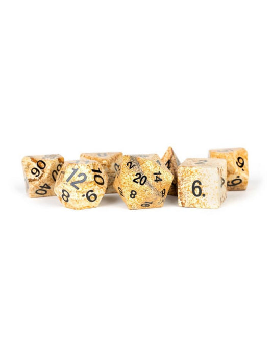 16mm Stone Poly Dice Set: Picture Jasper