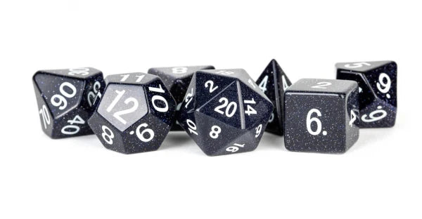 16mm Stone Poly Dice Set: Blue Sandstone