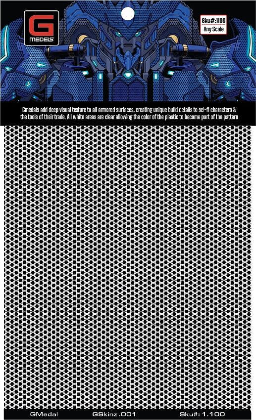 GMedels GSkinz Woven Textured Armor Clear/Black Decal for Gundam