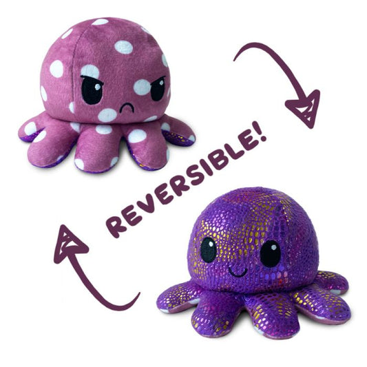 Reversible Octopus Plush: Shimmer & Dot