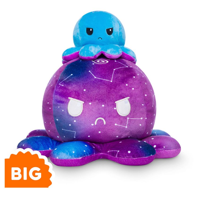 BIG Reversible Octopus Plush:BU & Galaxy