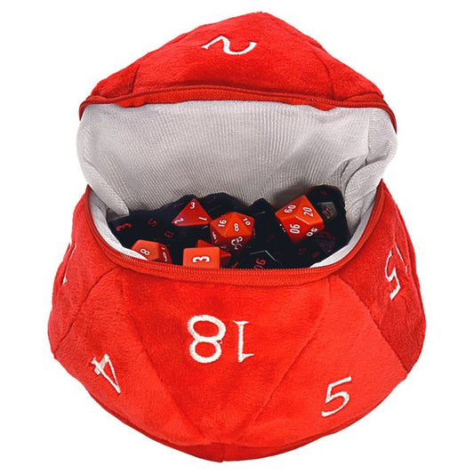 Dice Bag: d20 Plush: Red/White