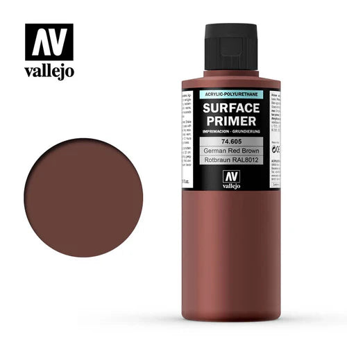 Vallejo Surface Primer (200ml) - German Red Brown